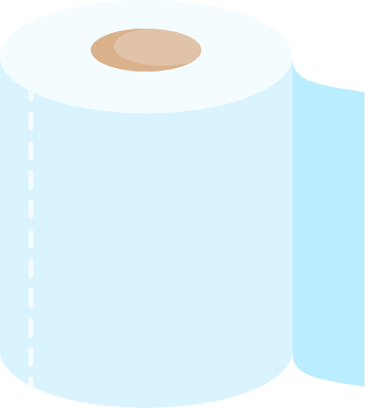 トイレットペーパーのイラスト